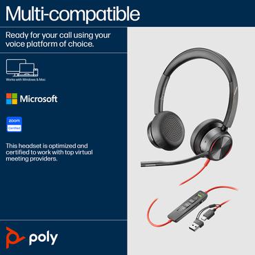 Poly Blackwire 8225 - headset - USB-C