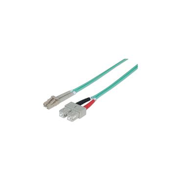 Intellinet 750158 InfiniBand og fiberoptisk kabel 2 m LC SC Turkisfarve