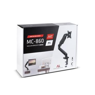 Maclean MC-860 skærmbeslag og -stativer 68,6 cm (27") Skrivebord Sort