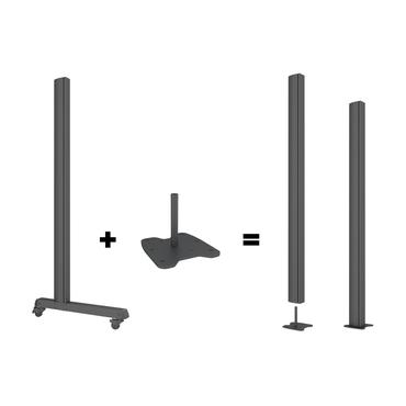 Multibrackets M Pro Series Bolt Down Floor Plate - monteringskomponent - svart