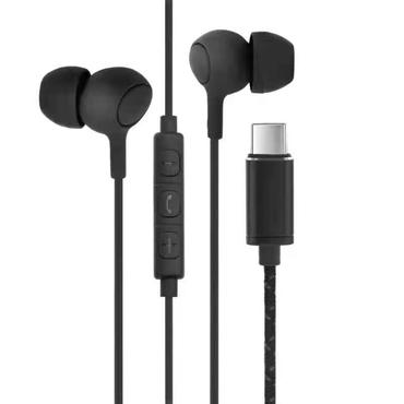 Insmat 560-2022 hovedtelefoner/headset Ledningsført I ørerne Opkald/musik USB Type-C Sort