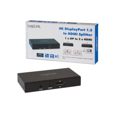 LogiLink CV0093 video-splitter DisplayPort 2x HDMI