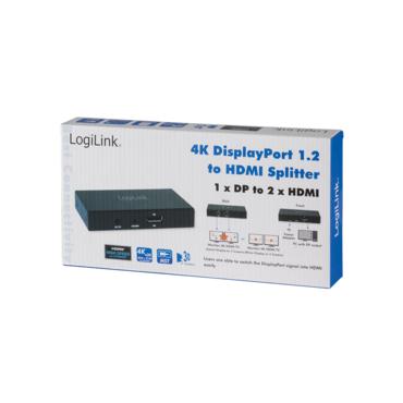 LogiLink CV0093 video-splitter DisplayPort 2x HDMI