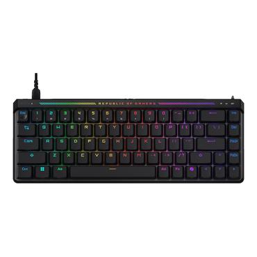 ASUS ROG Falchion Ace HFX - tastatur - 65% compact - med berøringspanel - sort Indgangsudstyr