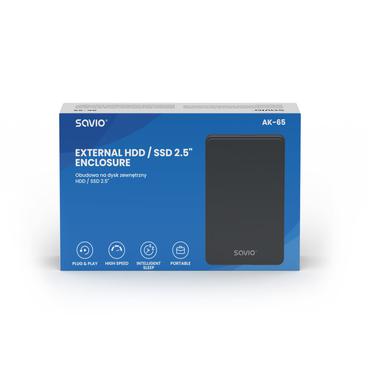 Savio 2.5  External HDD/SDD enclosure  USB 3.0  AK-65