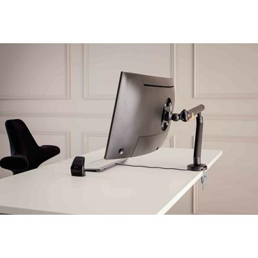 Bakker Elkhuizen Flexible Single monteringssæt - justerbar arm med mekanisk fjeder - for Monitor - sort