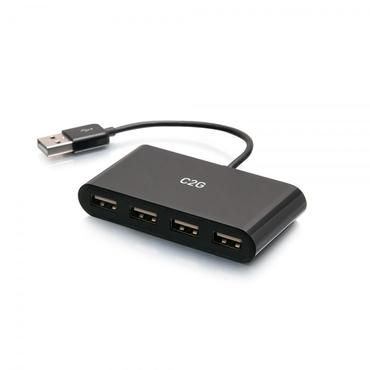 C2G 4-Port USB Hub - USB 2.0 Hub - USB Multiport Hub - 480Mbps - hub - 4 porte