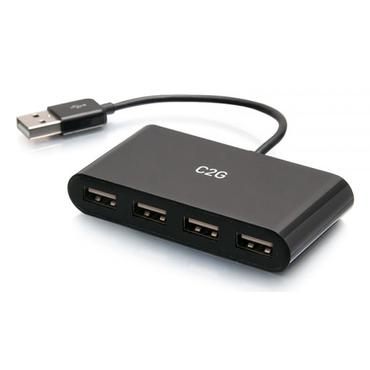 C2G 4-Port USB Hub - USB 2.0 Hub - USB Multiport Hub - 480Mbps - hub - 4 porte