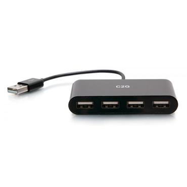 C2G 4-Port USB Hub - USB 2.0 Hub - USB Multiport Hub - 480Mbps - hub - 4 porte