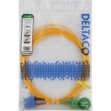 Deltaco SCSC-5-DUA InfiniBand og fiberoptisk kabel 5 m 2x SC Gul