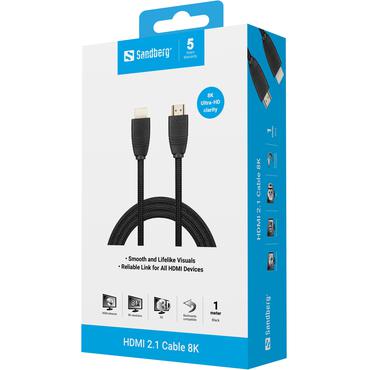 Sandberg HDMI-kabel med Ethernet - 1 m