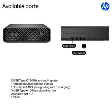 HP Z2 G1i Intel Core Ultra 9 285K 64 GB DDR5-SDRAM 1 TB SSD NVIDIA RTX 2000 Ada Windows 11 Pro Mini PC Workstation AI Workstation, AI PC Black