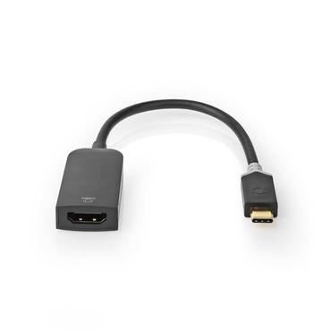 Nedis CCBW64652AT02 videokabel adapter 0,2 m USB Type-C HDMI Anthracit