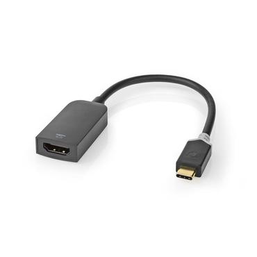 Nedis CCBW64652AT02 videokabel adapter 0,2 m USB Type-C HDMI Anthracit