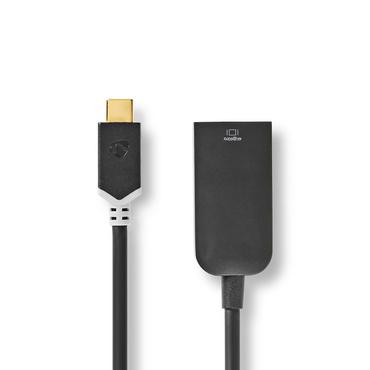 Nedis CCBW64652AT02 videokabel adapter 0,2 m USB Type-C HDMI Anthracit