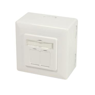 LogiLink NP0124 stikkontakt 2 x RJ-45 Metallic, Hvid