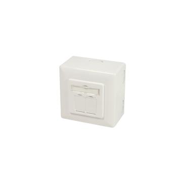 LogiLink NP0124 stikkontakt 2 x RJ-45 Metallic, Hvid