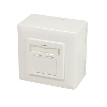 LogiLink NP0124 stikkontakt 2 x RJ-45 Metallic, Hvid