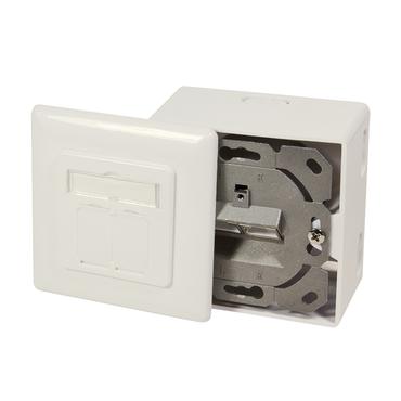 LogiLink NP0124 stikkontakt 2 x RJ-45 Metallic, Hvid