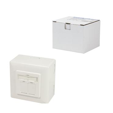 LogiLink NP0124 stikkontakt 2 x RJ-45 Metallic, Hvid