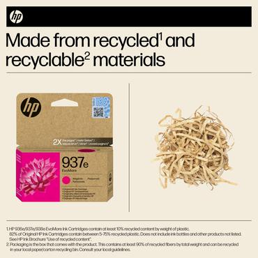 HP Original 937e EvoMore-blækpatron, magenta