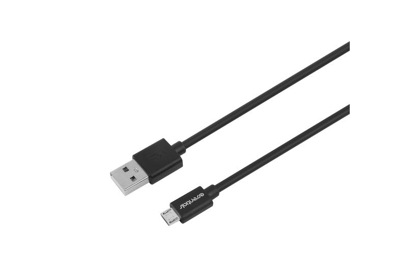 Essentials 1110623 USB-kabel USB 2.0 2 m USB A USB A/Micro-USB B Sort