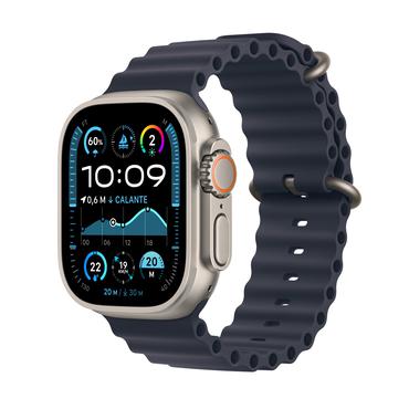 Apple Watch Ultra 2 GPS + Cellular 49mm Natural Titanium Case with Navy Ocean Band