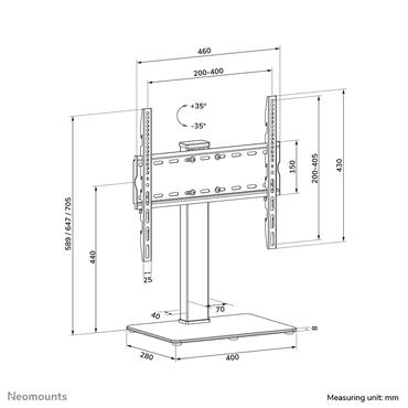 Neomounts DS45-430BL14 st&auml;ll - f&ouml;r TV - svart