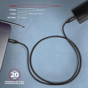 AXAGON BUCM32-CM20AB Kabel USB-C 3.2 Gen 2 till USB-C 3.2 Gen 2, svart - 2m

(OBS: "p&aring;" har &ouml;versatts till "till" d&aring; det antas att det &auml;r r&auml;tt &ouml;vers&auml;ttning i detta sammanhang.)