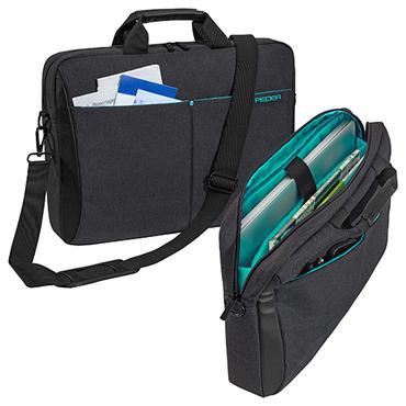 PEDEA Notebooktasche Lifestyle, 17,3 + Logitech M190 Maus [für Notebooks bis 43,9cm (17,3)]