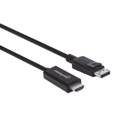 Manhattan 153218 videokabel adapter 3 m DisplayPort HDMI Sort