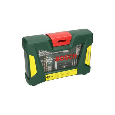 Bosch V-Line skruetrækker, borebit og sokkelsæt - for træ, sten - 48 stykker