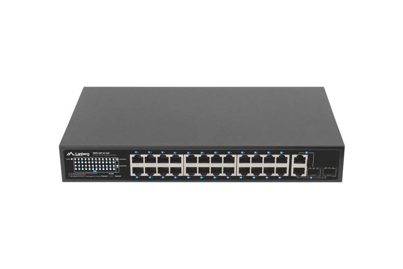 Lanberg - switch - 26 portar - ohanterad - rackmonterbar