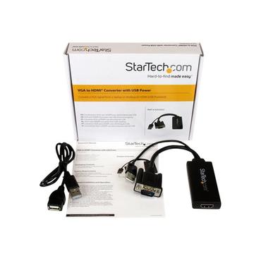 StarTech.com VGA to HDMI Adapter with USB Audio & Power