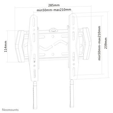 Neomounts LED-W120 beslag - fikseret - for LCD display - sort