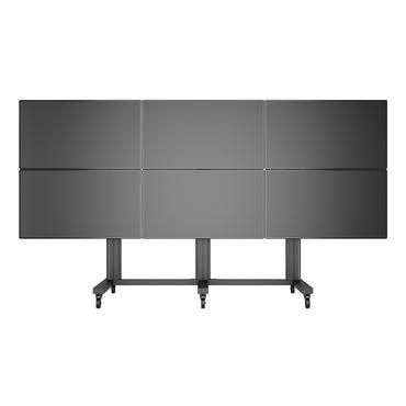 Multibrackets M Public Video Wall Stand 6-Screens st&auml;ll - f&ouml;r 6 LCD-bildsk&auml;rmar - svart