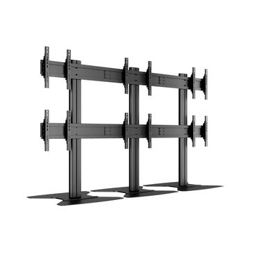 Multibrackets M Public Video Wall Stand 6-Screens st&auml;ll - f&ouml;r 6 LCD-bildsk&auml;rmar - svart