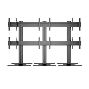 Multibrackets M Public Video Wall Stand 6-Screens st&auml;ll - f&ouml;r 6 LCD-bildsk&auml;rmar - svart