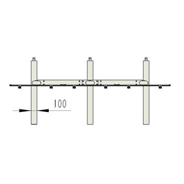Multibrackets M Public Video Wall Stand 6-Screens st&auml;ll - f&ouml;r 6 LCD-bildsk&auml;rmar - svart