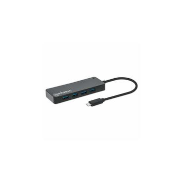 Manhattan 168410 interface hub USB Type-C 5000 Mbit/s Sort