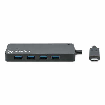 Manhattan 168410 interface hub USB Type-C 5000 Mbit/s Sort