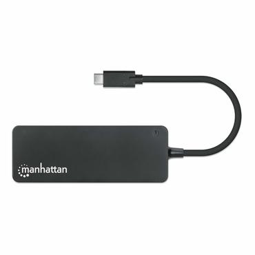 Manhattan 168410 interface hub USB Type-C 5000 Mbit/s Sort