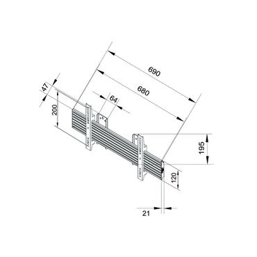 Multibrackets M Wallmount Pro MBSTH1U monteringssats - för LCD-display - svart