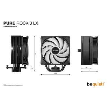be quiet! Pure Rock 3 LX ARGB CPU K&uuml;hler f&uuml;r Intel und AMD CPU schwarz