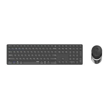 Rapoo 9850M tastatur Mus inkluderet Hjem RF trådløs + Bluetooth QWERTZ Tysk Grå