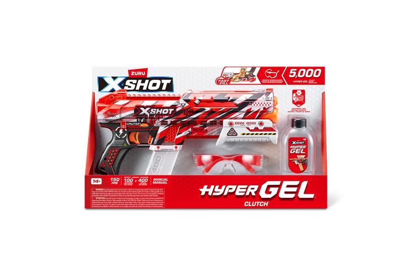 ZURU X-Shot - Hyper-Gel Blaster Clutch, Gel Blaster (incl. 5000 gel balls)