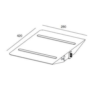 Multibrackets M Public Display Stand Codec Shelf hylla - för persondator/DVD-spelare - silver