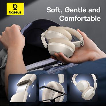 Baseus Bass 35 Max Headphones Wired & Wireless Head-band Music USB Type-C Bluetooth Grey