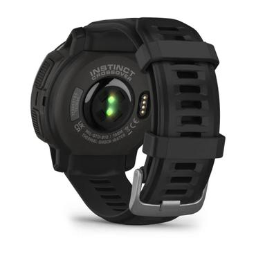 Garmin Instinct Crossover Standard Edition - fiberf&ouml;rst&auml;rkta polymerer - sportklocka med band - 64 MB - svart