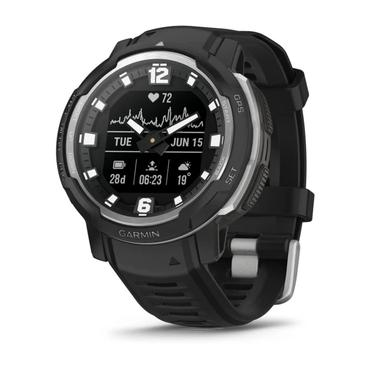 Garmin Instinct Crossover Standard Edition - fiberf&ouml;rst&auml;rkta polymerer - sportklocka med band - 64 MB - svart